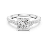 Princess Lab Grown Diamond Three-Stone Engagement Ring