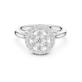 Round Lab Grown Diamond Halo Engagement Ring