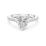 Heart Lab Grown Diamond Side-Stone Engagement Ring