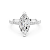 Marquise Lab Grown Diamond Pave Engagement Ring