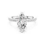 Marquise Lab Grown Diamond Pave Engagement Ring