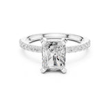 Emerald Lab Grown Diamond Pave Engagement Ring