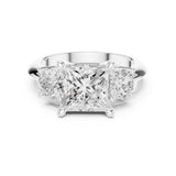 Princess Lab Grown Diamond Three-Stone Engagement Ring