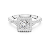 Princess Lab Grown Diamond Halo Engagement Ring
