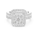 Round Lab Grown Diamond Halo Engagement Ring