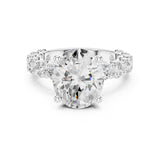 Oval Lab Grown Diamond Pave Engagement Ring