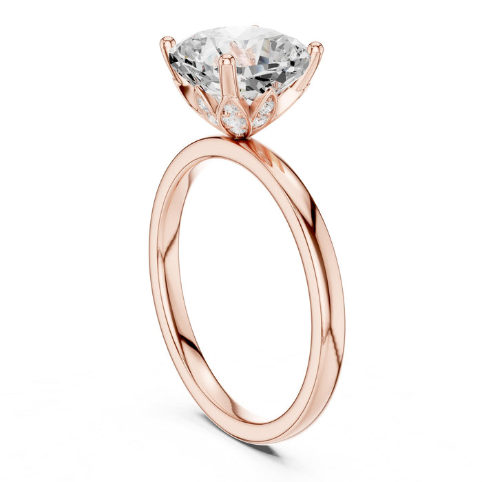 Cushion Lab Grown Diamond Solitaire Engagement Ring yellow gold video