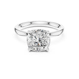 Cushion Lab Grown Diamond Solitaire Engagement Ring