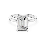 Emerald Lab Grown Diamond Hidden-Halo Engagement Ring