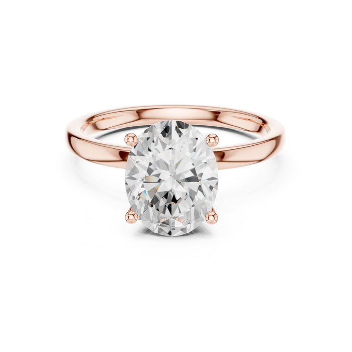 Oval Lab Grown Diamond Solitaire Engagement Ring rose gold video