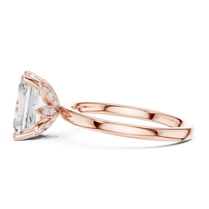 Radiant Lab Grown Diamond Solitaire Engagement Ring yellow gold video