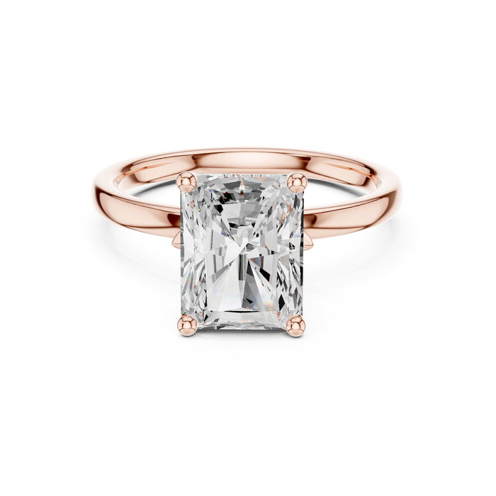 Radiant Lab Grown Diamond Solitaire Engagement Ring rose gold video