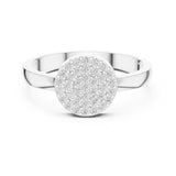 Round Lab Grown Diamond Cluster Engagement Ring