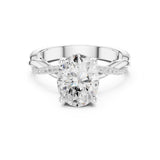 Oval Lab Grown Diamond Twisted Engagement Ring