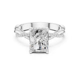 Radiant Lab Grown Diamond Twisted Engagement Ring