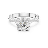 Round Lab Grown Diamond Twisted Engagement Ring