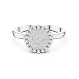 Round Lab Grown Diamond Halo Engagement Ring