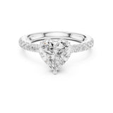 Heart Lab Grown Diamond Hidden-Halo Engagement Ring