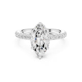 Marquise Lab Grown Diamond Halo Engagement Ring