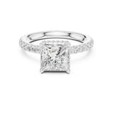 Princess Lab Grown Diamond Halo Engagement Ring
