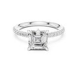 Princess Lab Grown Diamond Side-Stone Engagement Ring