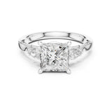 Princess Lab Grown Diamond Three-Stone Engagement Ring