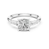 Cushion Lab Grown Diamond Three-Stone Engagement Ring
