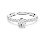 Oval Lab Grown Diamond Split-Shank Engagement Ring