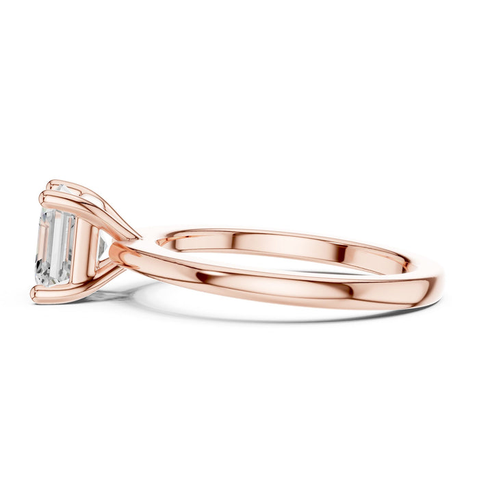 Princess Lab Grown Diamond Solitaire Engagement Ring rose gold video