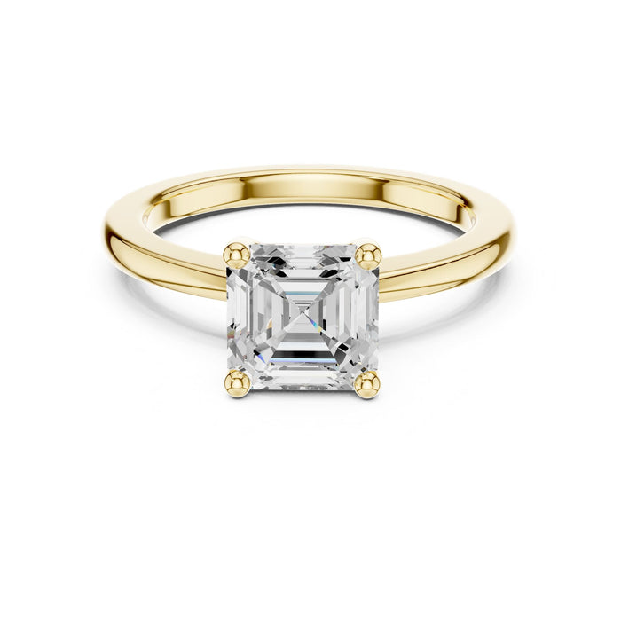 Princess Lab Grown Diamond Solitaire Engagement Ring yellow gold video