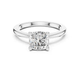 Cushion Lab Grown Diamond Solitaire Engagement Ring