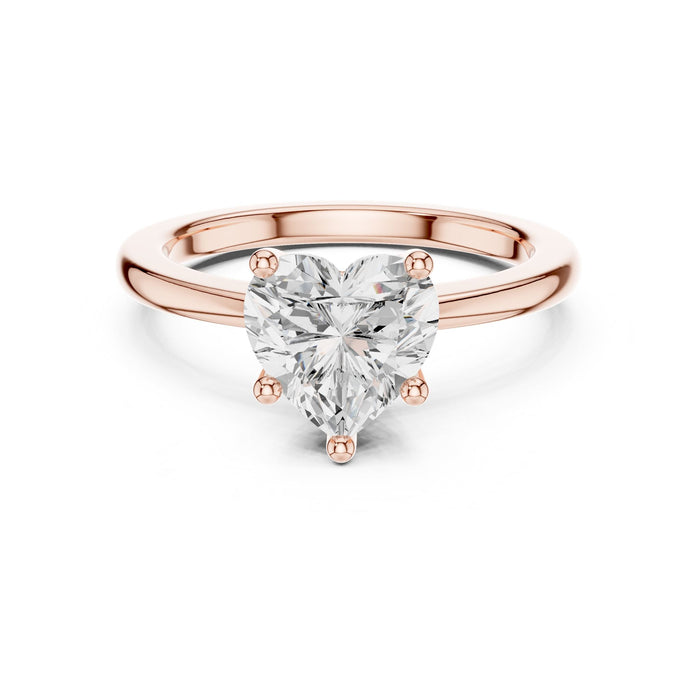 Heart Lab Grown Diamond Solitaire Engagement Ring rose gold video