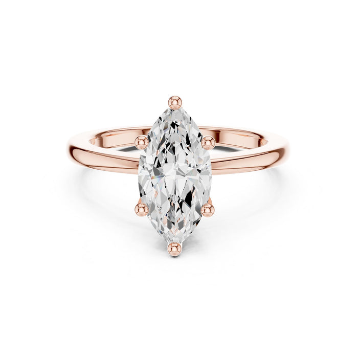 Marquise Lab Grown Diamond Solitaire Engagement Ring rose gold video