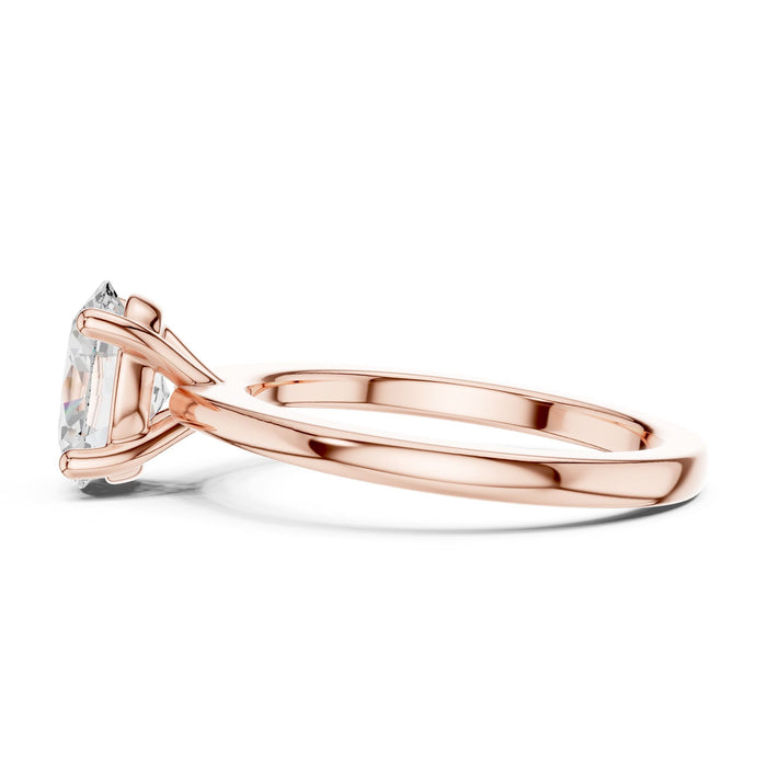 Oval Lab Grown Diamond Solitaire Engagement Ring yellow gold video
