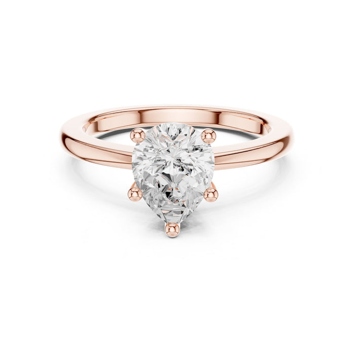 Pear Lab Grown Diamond Solitaire Engagement Ring rose gold video