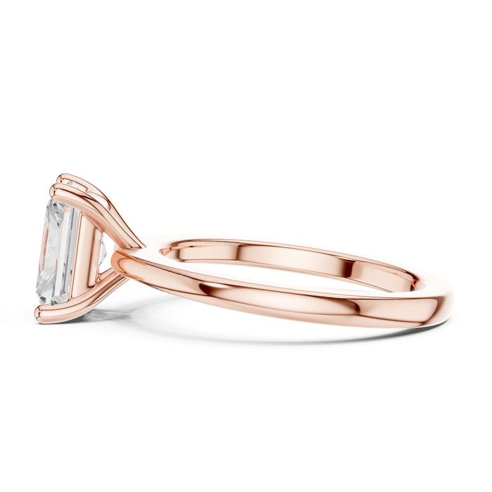 Radiant Lab Grown Diamond Solitaire Engagement Ring yellow gold video