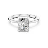 Radiant Lab Grown Diamond Solitaire Engagement Ring