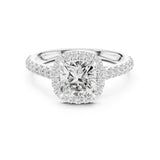 Cushion Lab Grown Diamond Halo Engagement Ring