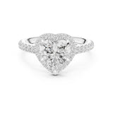 Heart Lab Grown Diamond Halo Engagement Ring