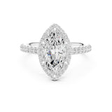Marquise Lab Grown Diamond Halo Engagement Ring