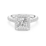 Princess Lab Grown Diamond Halo Engagement Ring