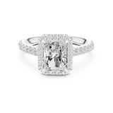 Radiant Lab Grown Diamond Halo Engagement Ring