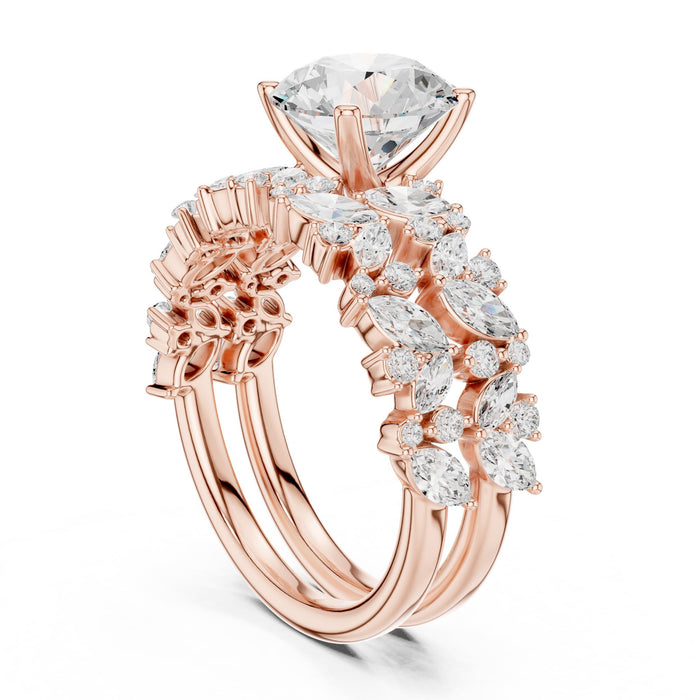Round Lab Grown Diamond Side-Stone Engagement Ring yellow gold video