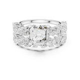 Princess Lab Grown Diamond Side-Stone Engagement Ring