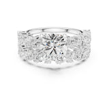 Cushion Lab Grown Diamond Side-Stone Engagement Ring