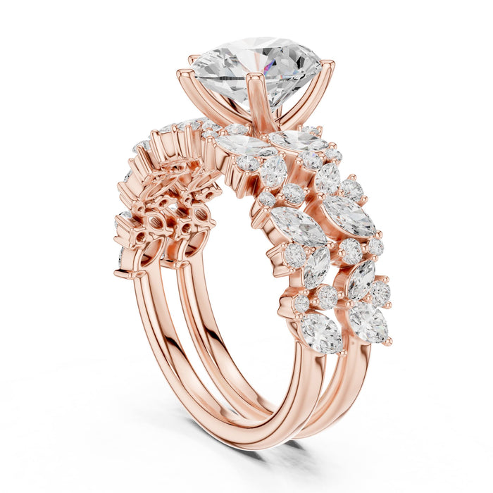 Pear Lab Grown Diamond Side-Stone Engagement Ring yellow gold video
