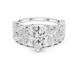 Pear Lab Grown Diamond Side-Stone Engagement Ring
