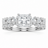 Princess Lab Grown Diamond Side-Stone Engagement Ring