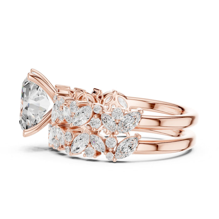 Radiant Lab Grown Diamond Side-Stone Engagement Ring yellow gold video