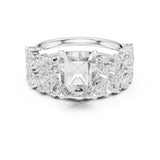 Radiant Lab Grown Diamond Side-Stone Engagement Ring